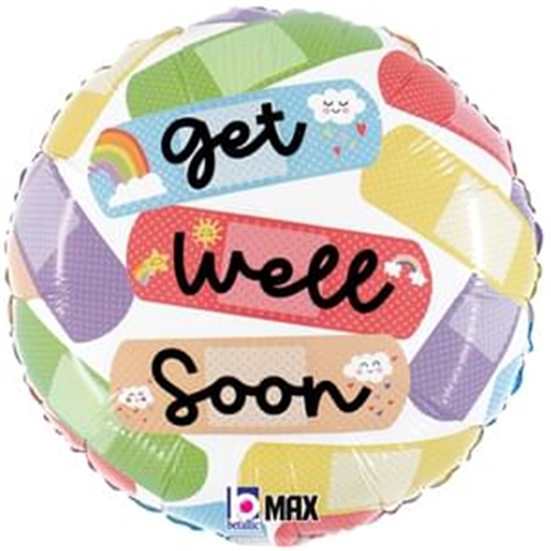 Cheerful Get Well Bandaids 18"